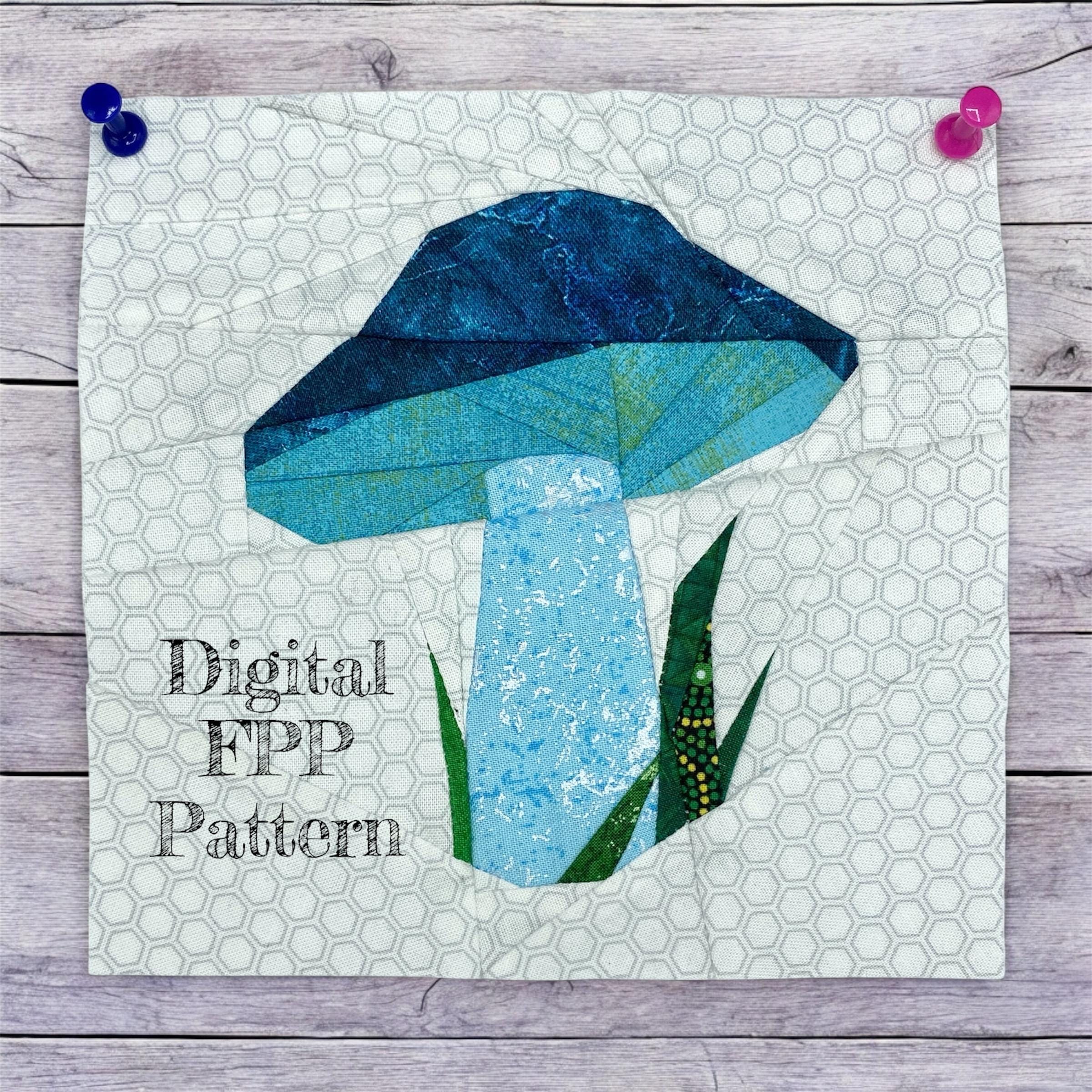 Magic Mushroom Quilt Block Pattern, Foundation Paper Piecing (PDF Download)