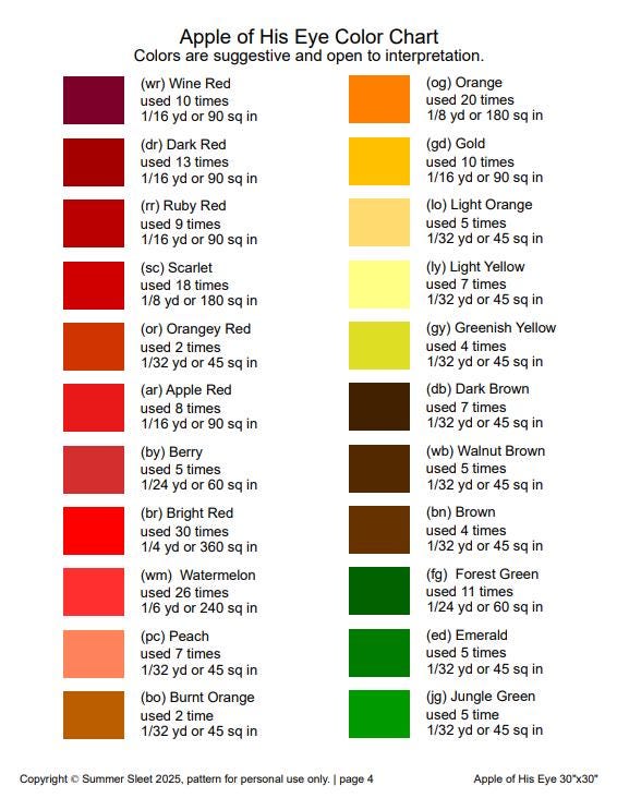 Apple of His Eye Wall Quilt Pattern, Foundation Paper Piecing (PDF Download)