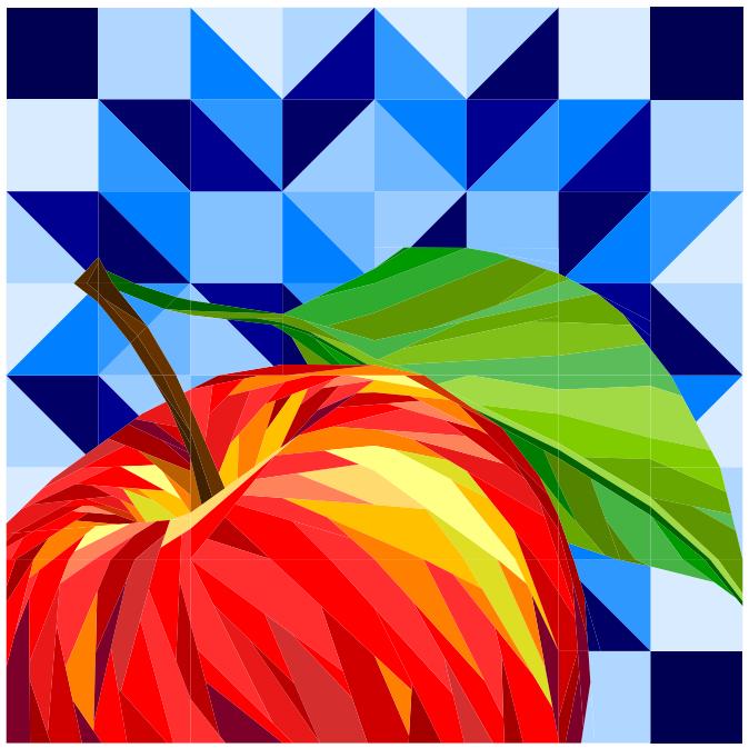 Apple of His Eye Wall Quilt Pattern, Foundation Paper Piecing (PDF Download)