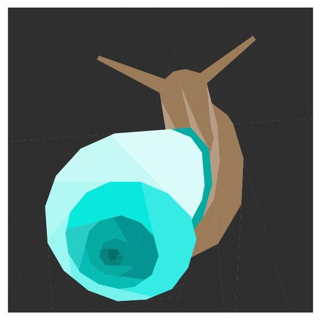 Sunny Snail Quilt Block Pattern, Foundation Paper Piecing (PDF Download)