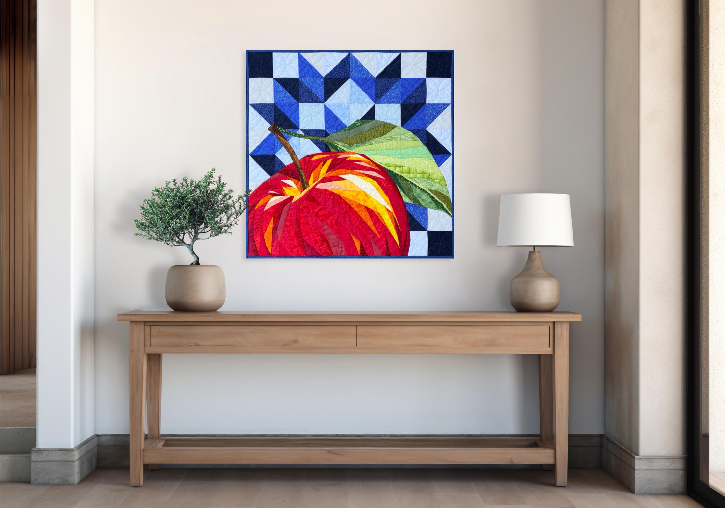 Apple of His Eye Wall Quilt Pattern, Foundation Paper Piecing (PDF Download)