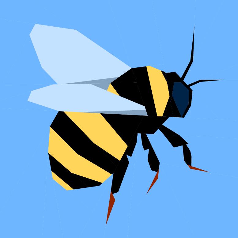 Bumble Bee Quilt Block Pattern, Foundation Paper Piecing (PDF Download)