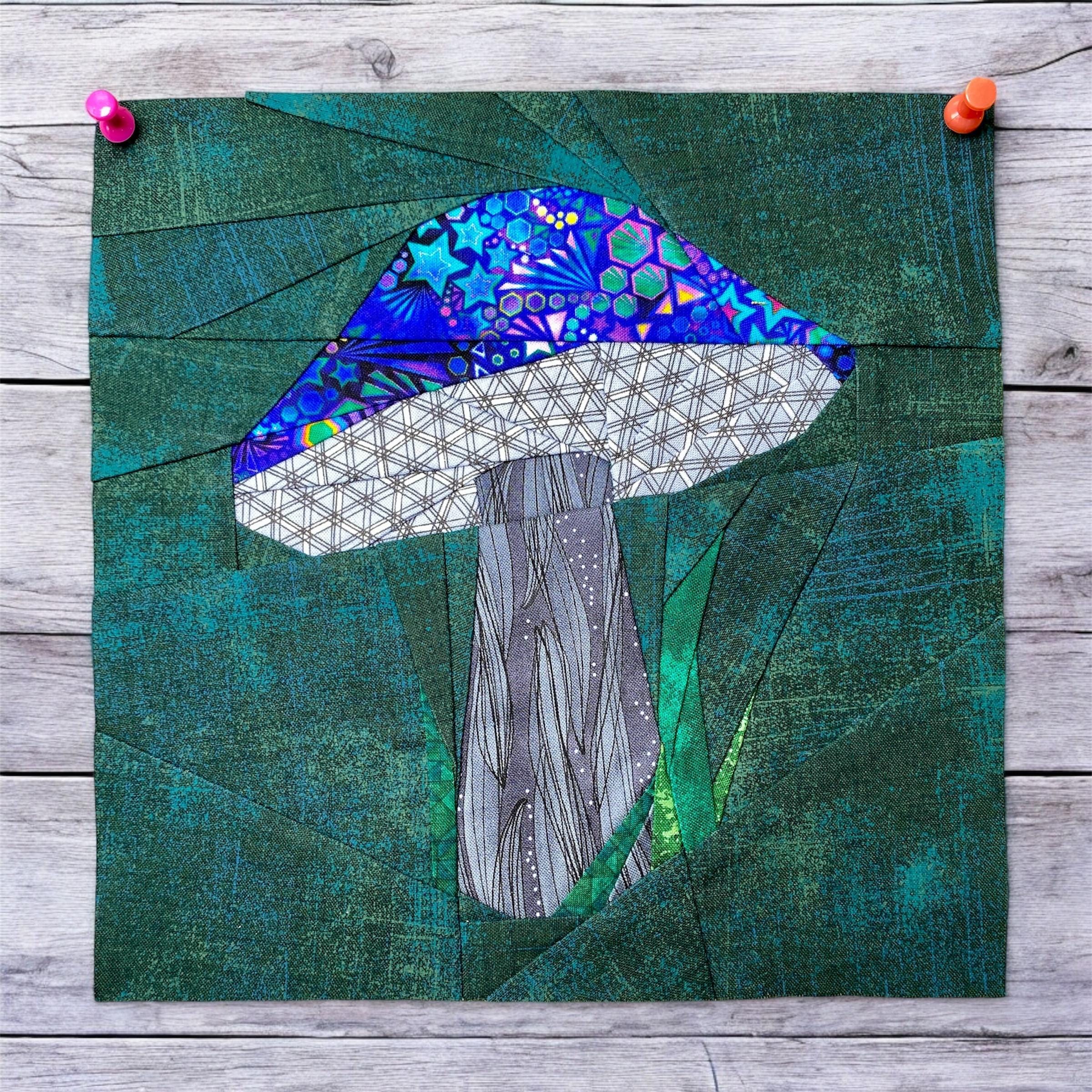 Magic Mushroom Quilt Block Pattern, Foundation Paper Piecing (PDF Download)