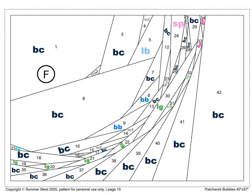 Patchwork Bubbles Quilt Pattern, Foundation Paper Piecing (PDF Download)