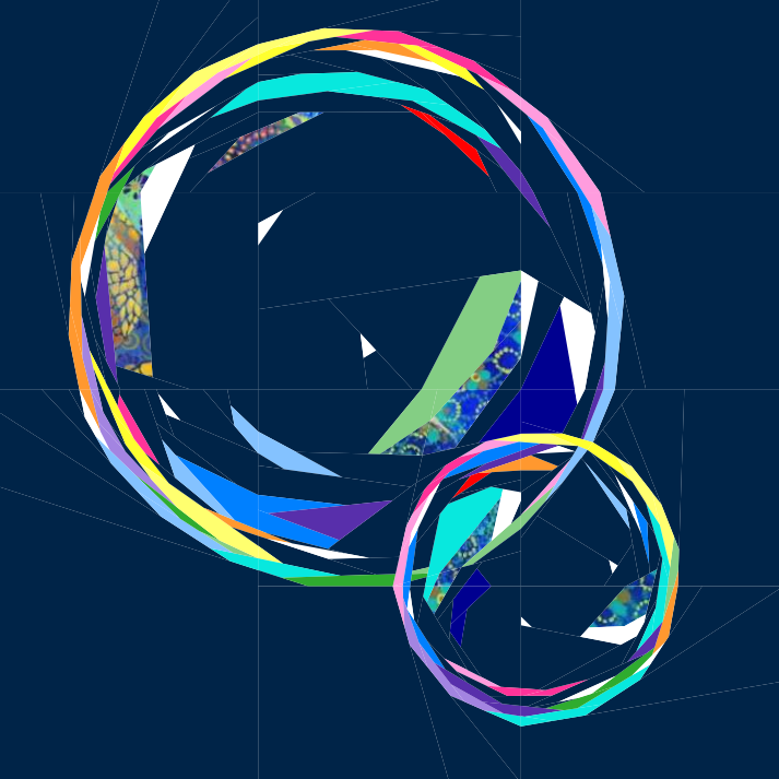 Double Bubbles Mini Quilt Pattern, Foundation Paper Piecing (PDF Download)