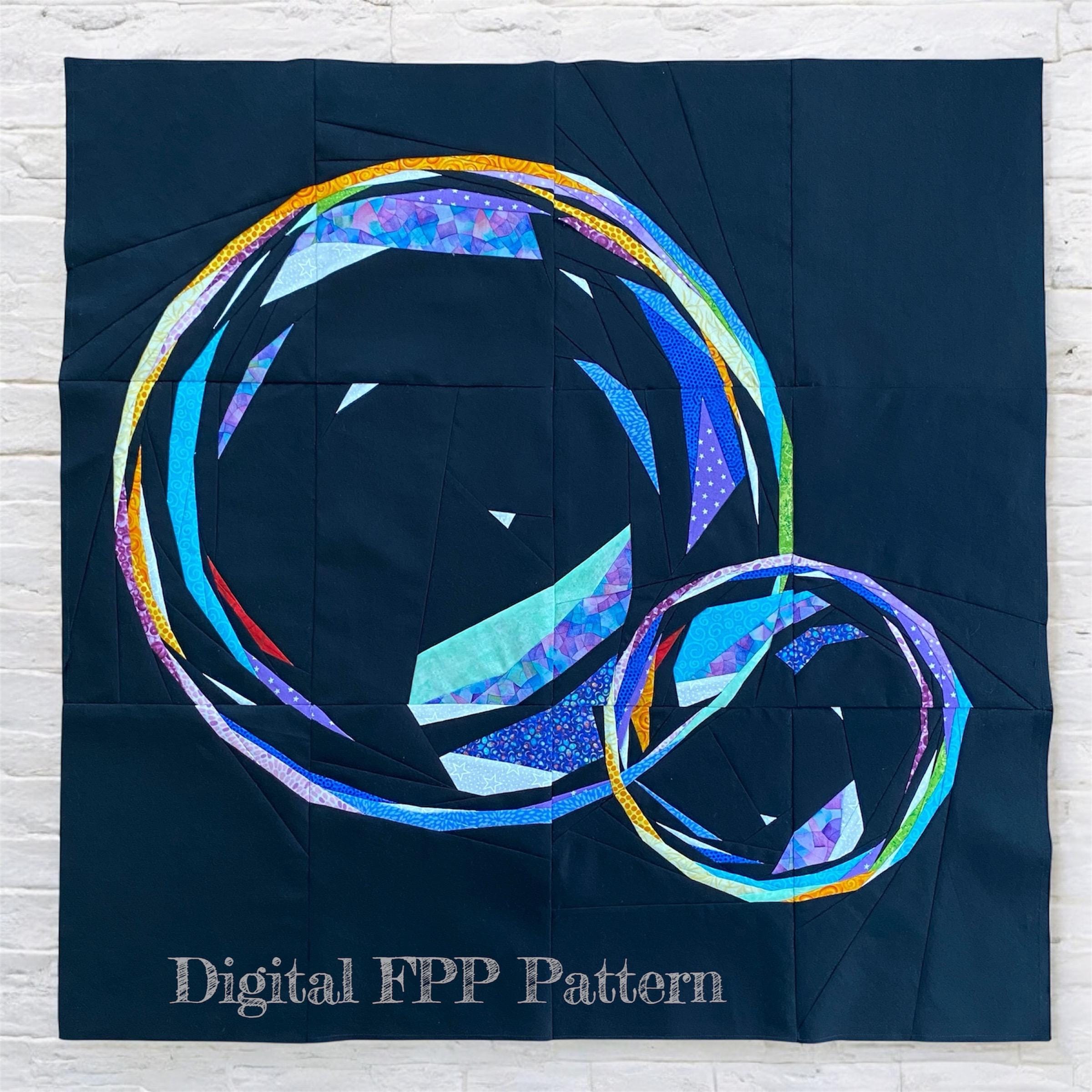 Double Bubbles Mini Quilt Pattern, Foundation Paper Piecing (PDF Download)