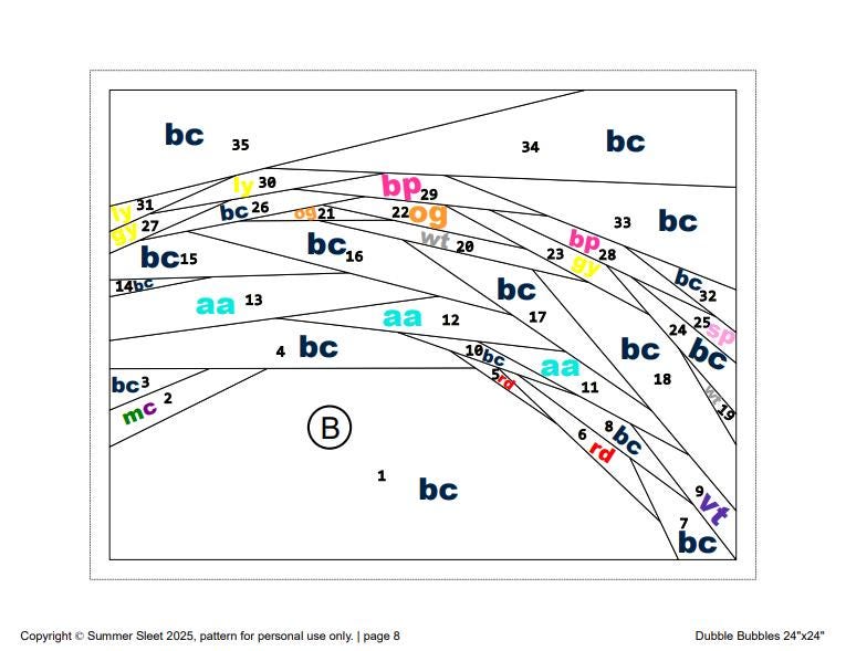 Double Bubbles Mini Quilt Pattern, Foundation Paper Piecing (PDF Download)