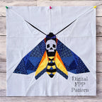 Death Moth Quilt/Quilt Block Pattern, Foundation Paper Piecing (PDF Download)