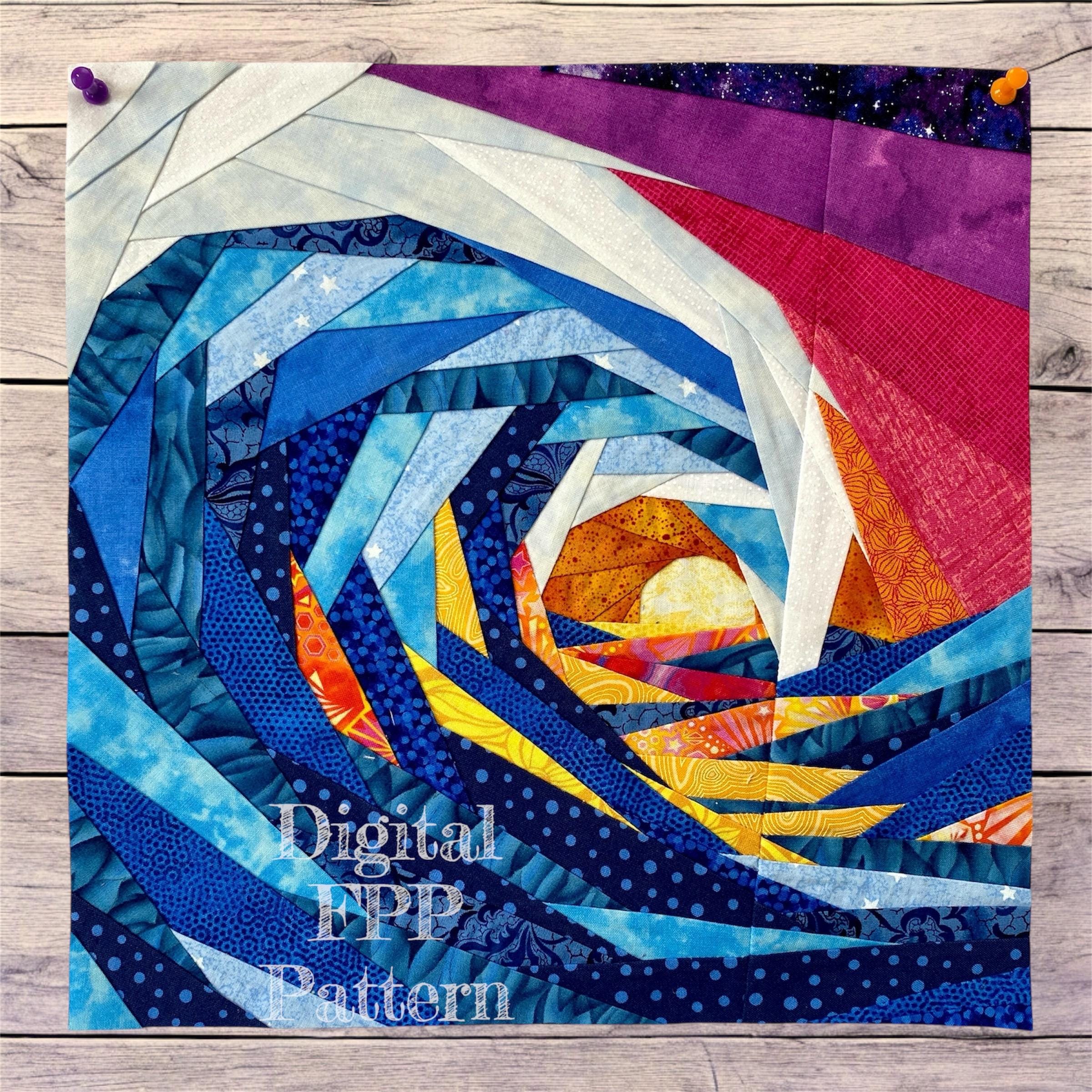Ocean Sunset Mini Quilt Pattern, Foundation Paper Piecing (PDF Download)