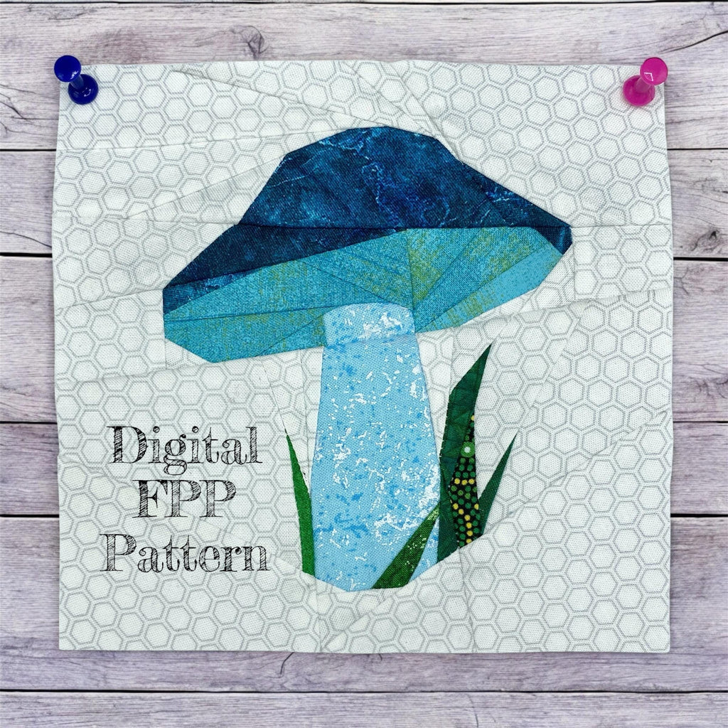 Magic Mushroom Quilt Block Pattern, Foundation Paper Piecing (PDF Download)