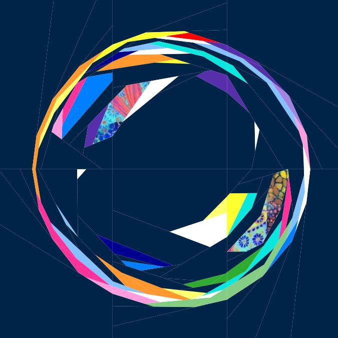 Single Bubble Mini Quilt Pattern, Foundation Paper Piecing (PDF Download)