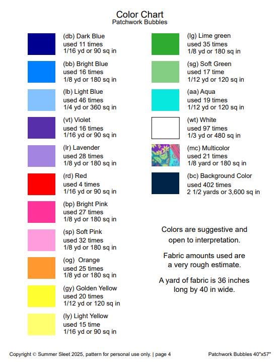 Patchwork Bubbles Quilt Pattern, Foundation Paper Piecing (PDF Download)