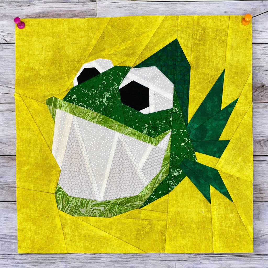 Piranha Fish Quilt Block Pattern, Foundation Paper Piecing (PDF Download)