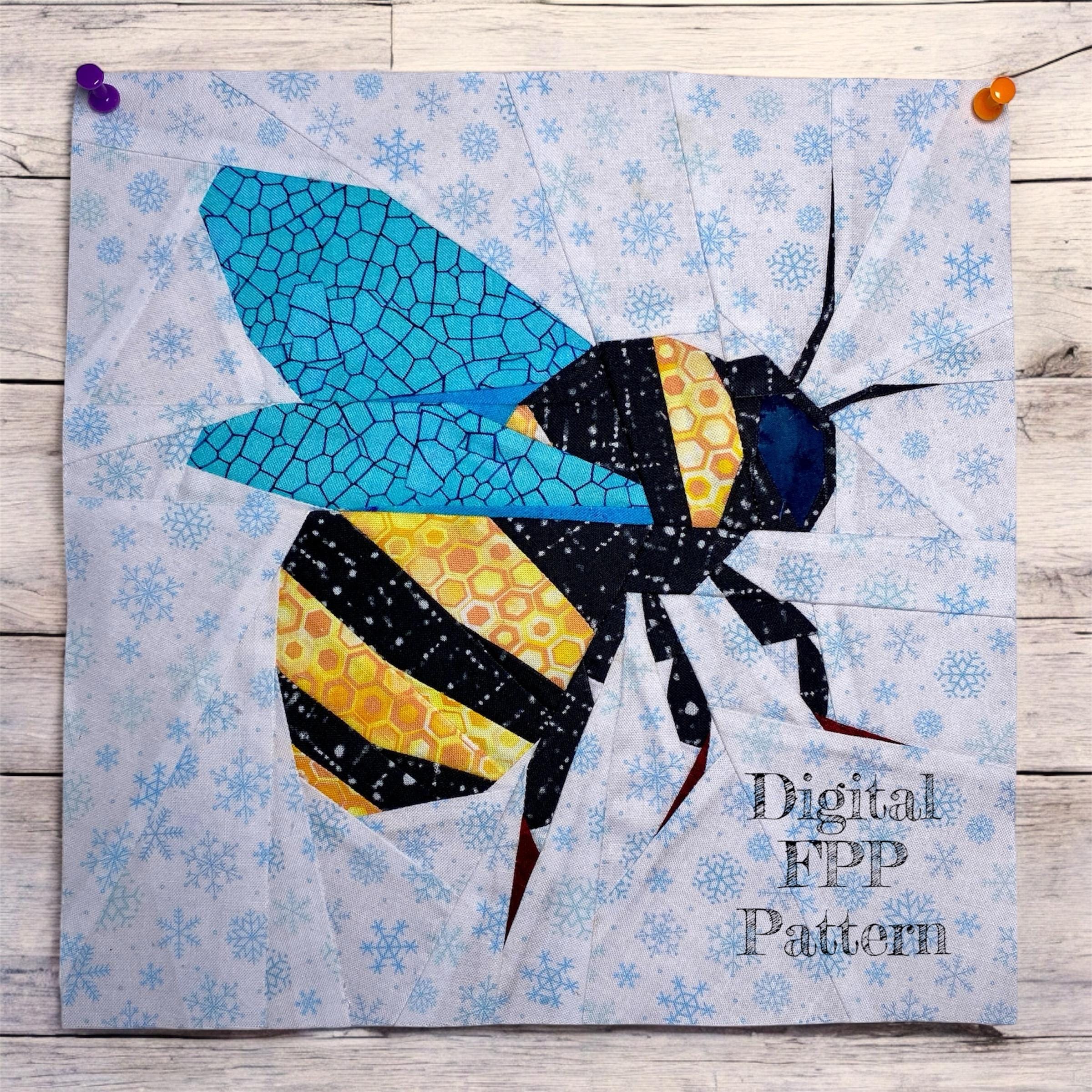 Bumble Bee Quilt Block Pattern, Foundation Paper Piecing (PDF Download)