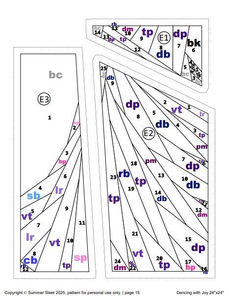 Dancing with Joy Wall Quilt Pattern, Foundation Paper Piecing (PDF Download)