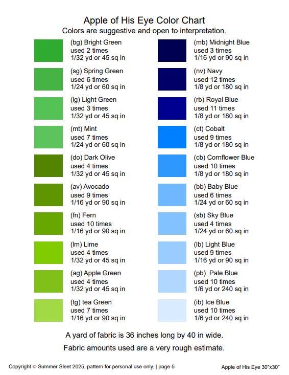 Apple of His Eye Wall Quilt Pattern, Foundation Paper Piecing (PDF Download)