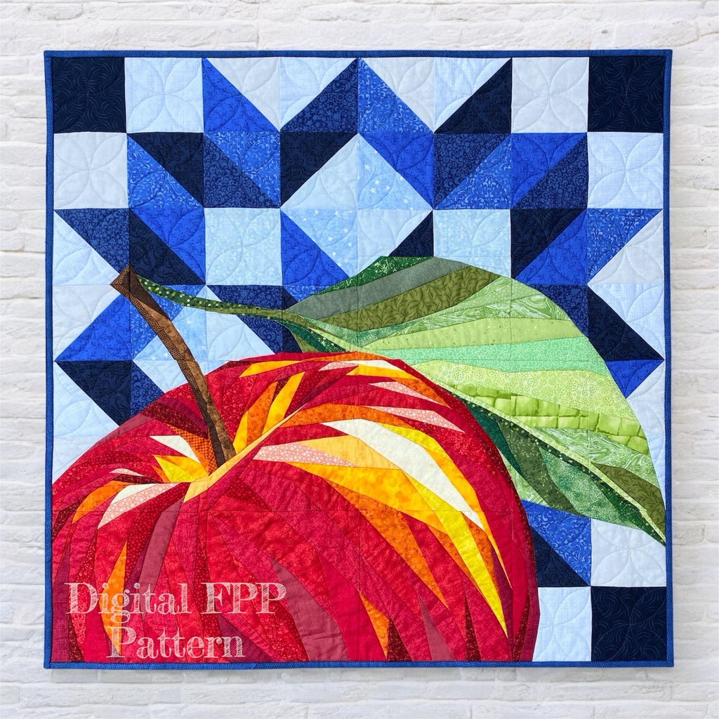 Apple of His Eye Wall Quilt Pattern, Foundation Paper Piecing (PDF Download)