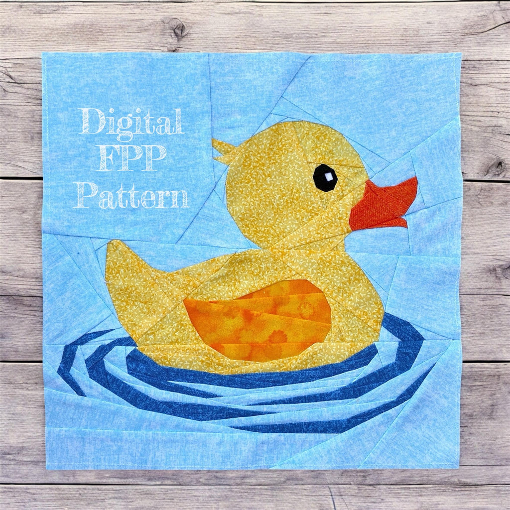 Rubber Ducky Mini Quilt Pattern, Foundation Paper Piecing (PDF Download)