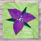 Trillium Flower Quilt Block Pattern: Foundation Paper Piecing (PDF Download)