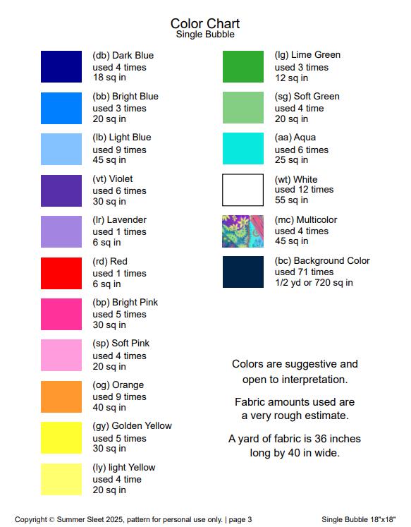 Single Bubble Mini Quilt Pattern, Foundation Paper Piecing (PDF Download)