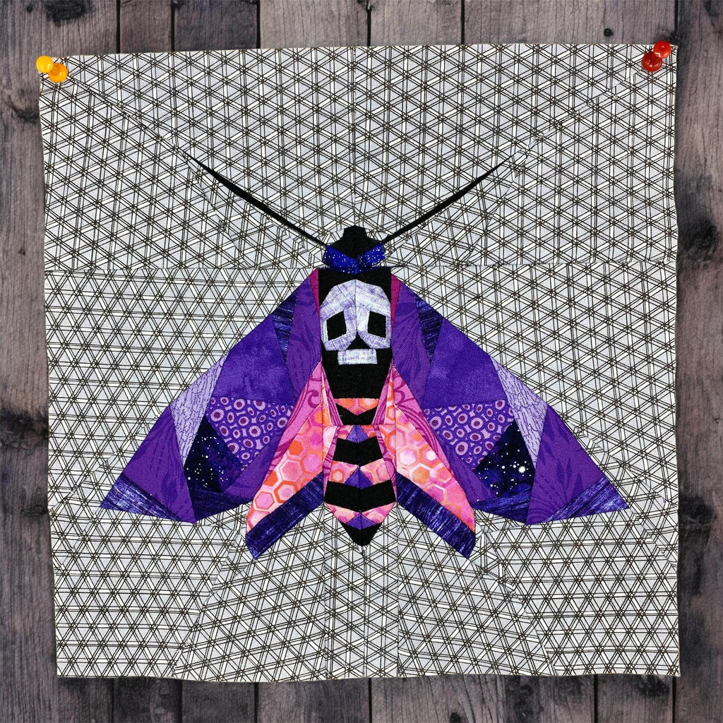 Death Moth Quilt/Quilt Block Pattern, Foundation Paper Piecing (PDF Download)