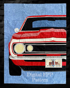 67 Chevy Camaro Classic Muscle Car Wall Quilt Pattern: Foundation Paper Piecing, for Row By Row Fabric License Plate (PDF Download)