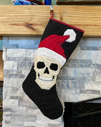 Skully Claus FPP Quilted Christmas Stocking Pattern: Foundation Paper Piecing (PDF Download)