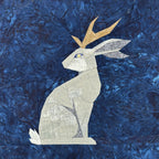 Stag-rabbit and Stag-bunny, 2 Jackalope Quilt Block Patterns (2 PDF Downloads)