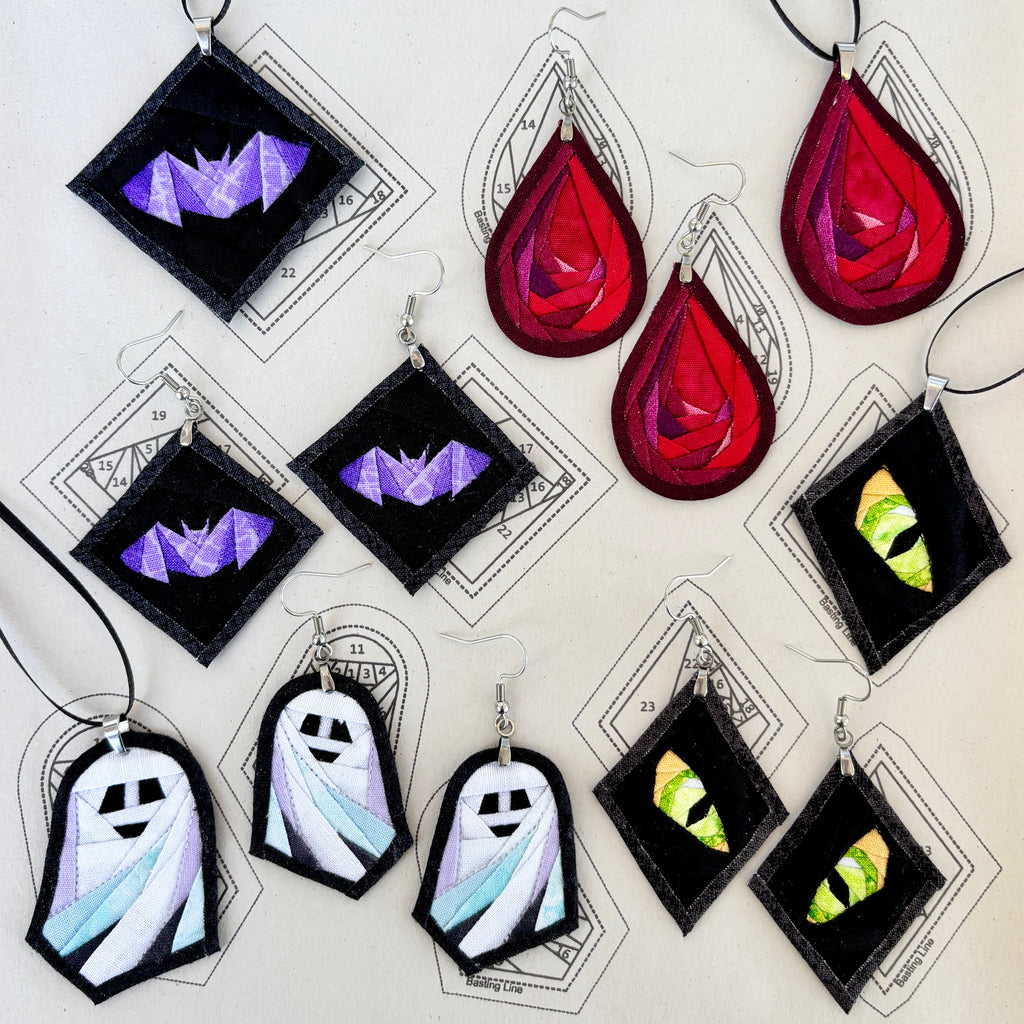 4 pdf Quilt Jewelry Pendants Pattern bundle (Digital Downloads)
