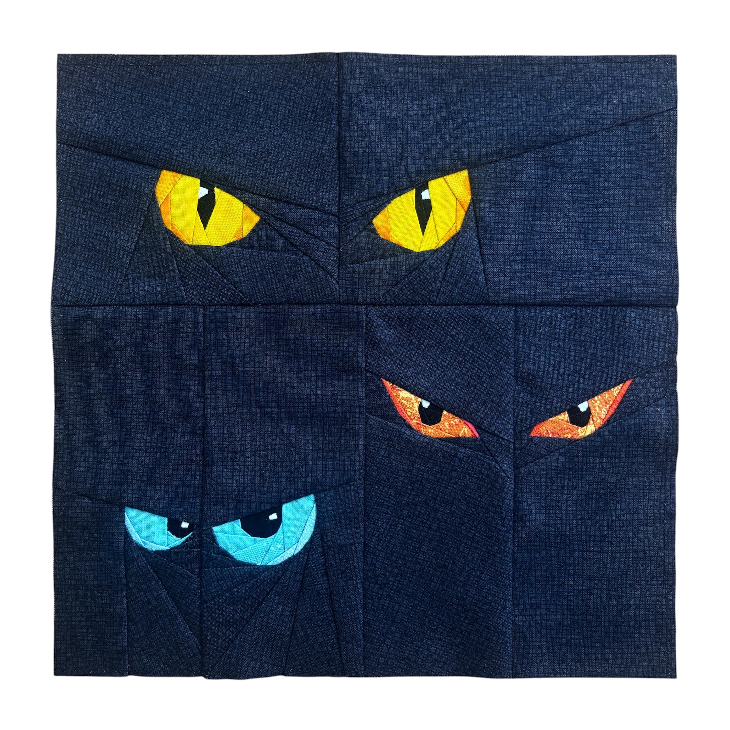Eyes in the Dark Quilt Block Pattern (PDF Download)