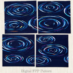14" Water Ripples FPP Quilt Blocks Pattern, Plink Plip Plop and Plunk (Digital Download)