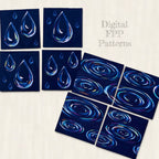 Water Ripples and Rain Drops FPP Quilt Blocks Pattern Bundle