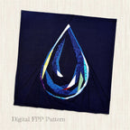 6" Li'l Drip Quilt Block Pattern, Single Section FPP (Digital Download)