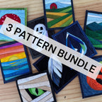 3 pdf Micro Quilt Patterns bundle (Digital Downloads)