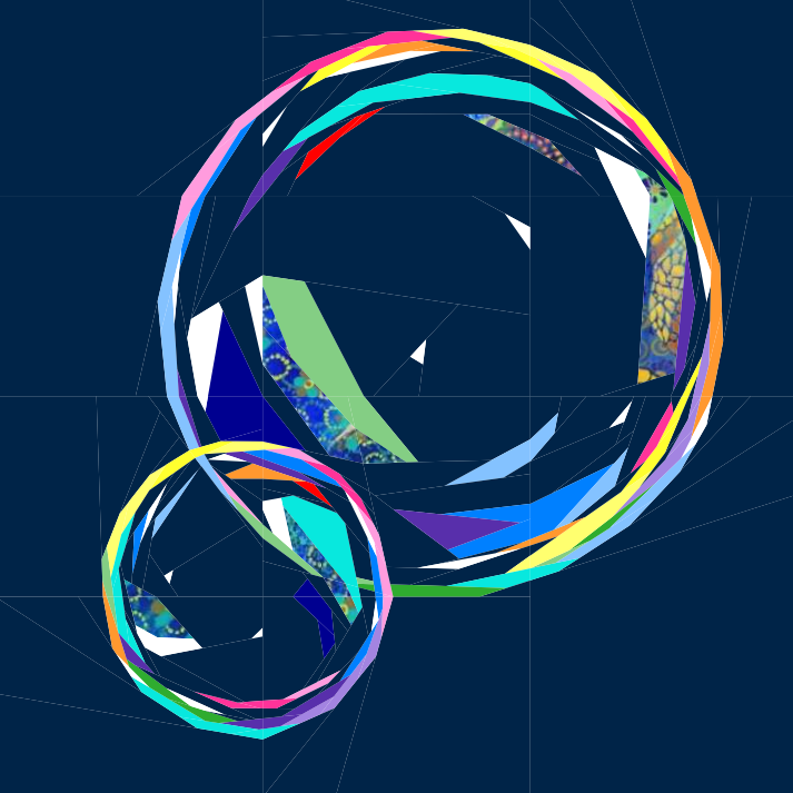 Double Bubbles Mini Quilt Pattern, Foundation Paper Piecing (PDF Download)