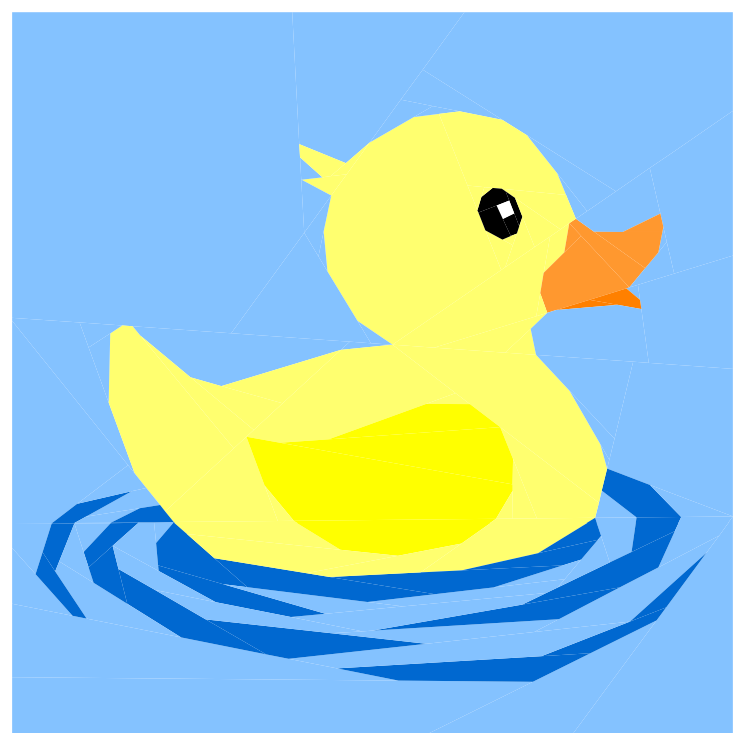 Rubber Ducky Mini Quilt Pattern, Foundation Paper Piecing (PDF Download)