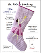 En Pointe FPP Quilted Christmas Stocking Pattern: Foundation Paper Piecing (PDF Download)