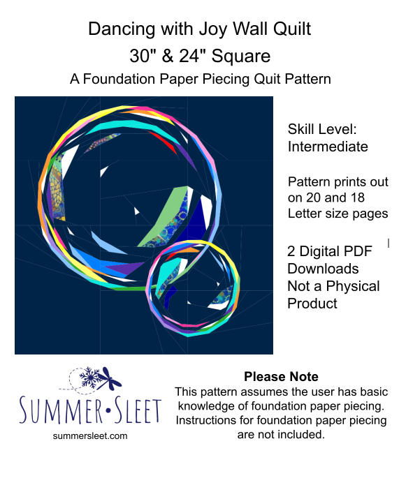 Double Bubbles Mini Quilt Pattern, Foundation Paper Piecing (PDF Download)