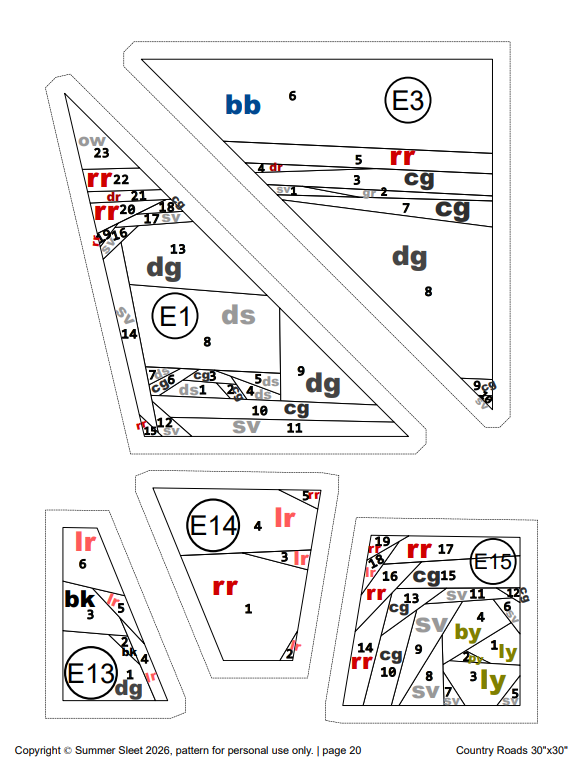 Country Roads Wall Quilt Pattern: Foundation Paper Piecing (PDF Download)