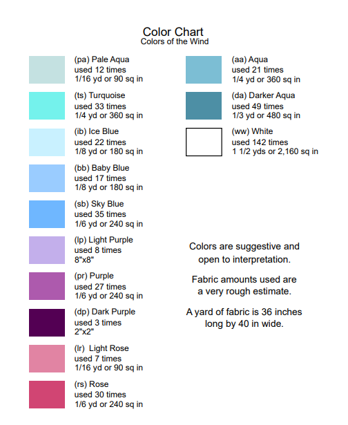 Colors of the Wind Quilt Patten (pdf Download)