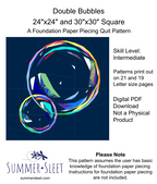 Double Bubbles Mini Quilt Pattern, Foundation Paper Piecing (PDF Download)