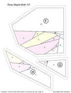 Rosy Maple Moth Quilt Block Pattern (PDF Download)