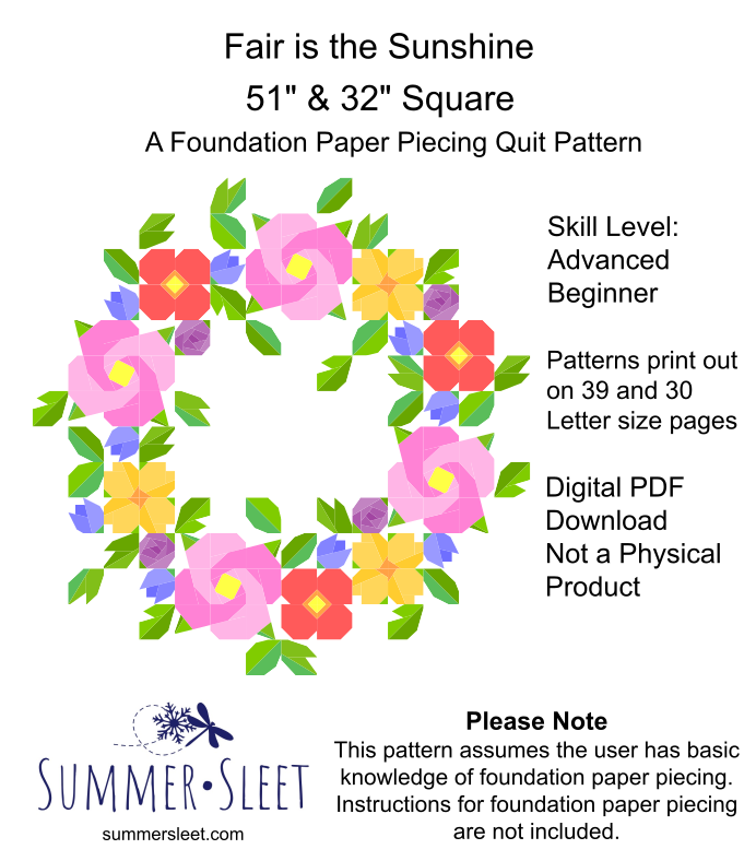 Fair is the Sunshine Quilt Pattern (PDF Download)