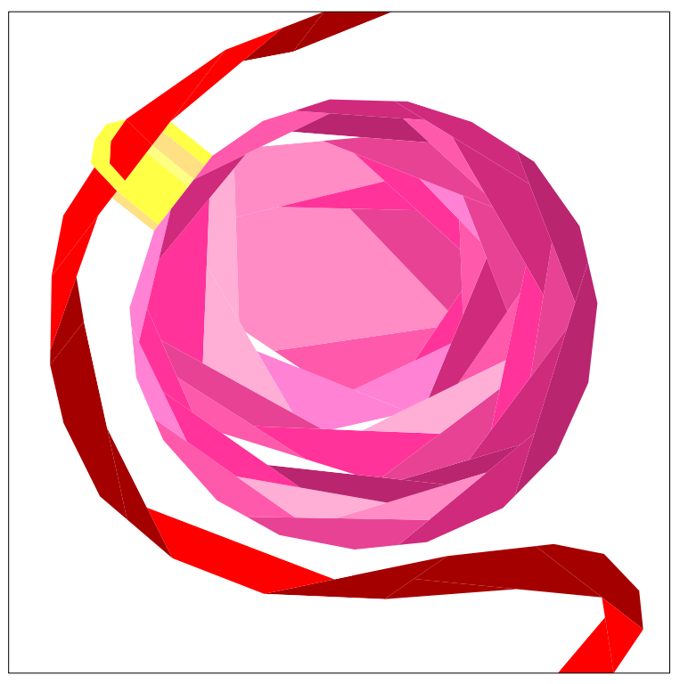 The Pink Bauble FPP Quilt Block Pattern, 12" & 16" Square, Christmas Ornament (PDF Download)