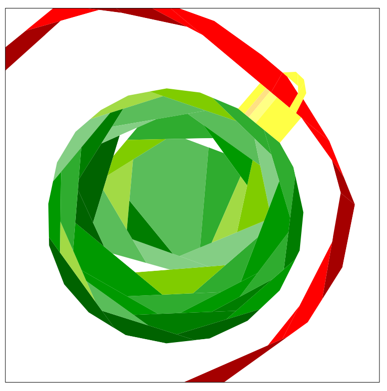 The Green Bauble FPP Quilt Block Pattern, 12" & 16" Square, Christmas Ornament (PDF Download)