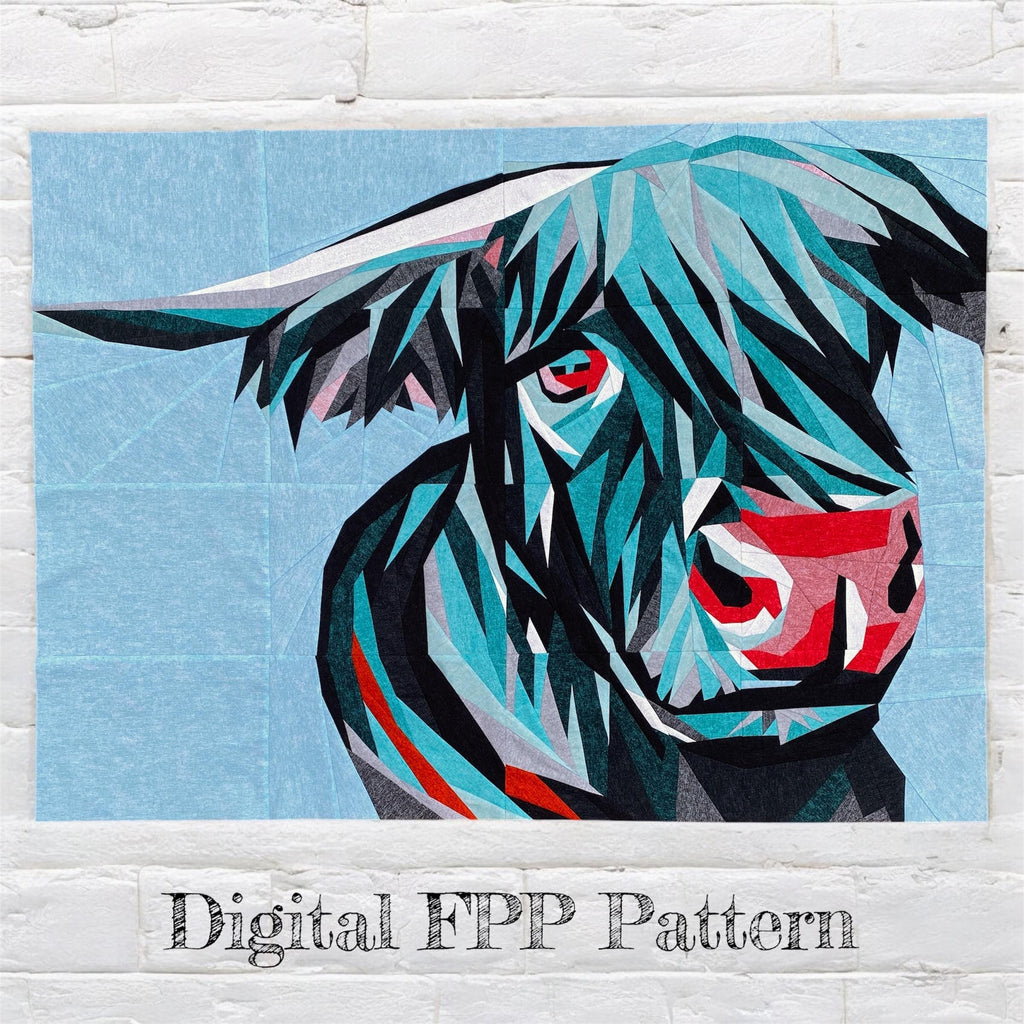 Blue Coo Wall Quilt Pattern, Foundation Paper Piecing (PDF Download)