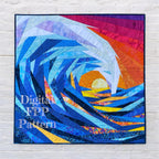 Ocean Sunset Wall Quilt Pattern, Foundation Paper Piecing (PDF Download)