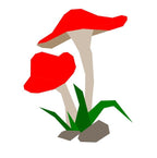 Redcap Shrooms Quilt Block Pattern, Foundation Paper Piecing (PDF Download)