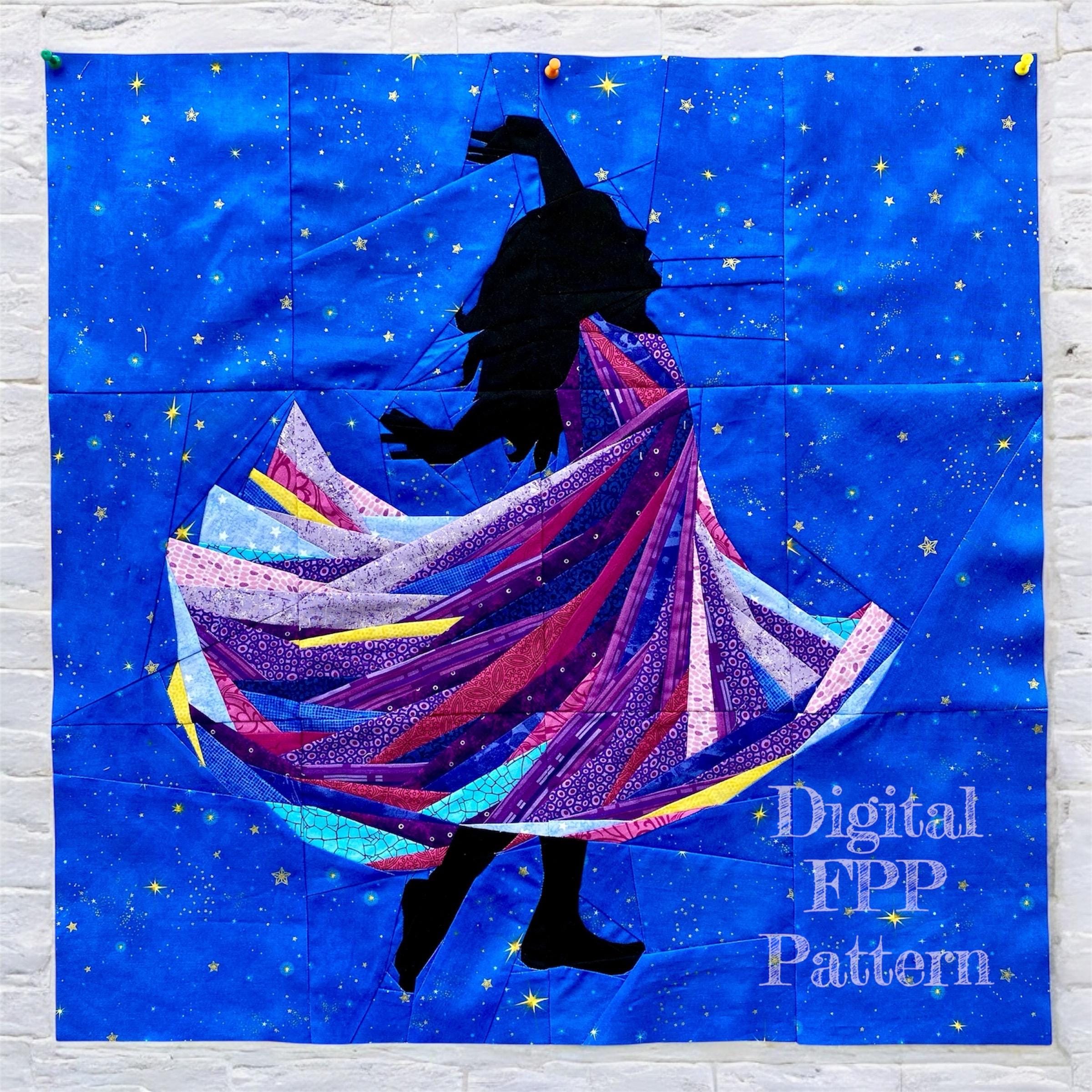 Dancing with Joy Wall Quilt Pattern, Foundation Paper Piecing (PDF Download)
