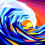 Ocean Sunset Wall Quilt Pattern, Foundation Paper Piecing (PDF Download)